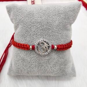 Silver Om Dhaga Rakhi For Brother